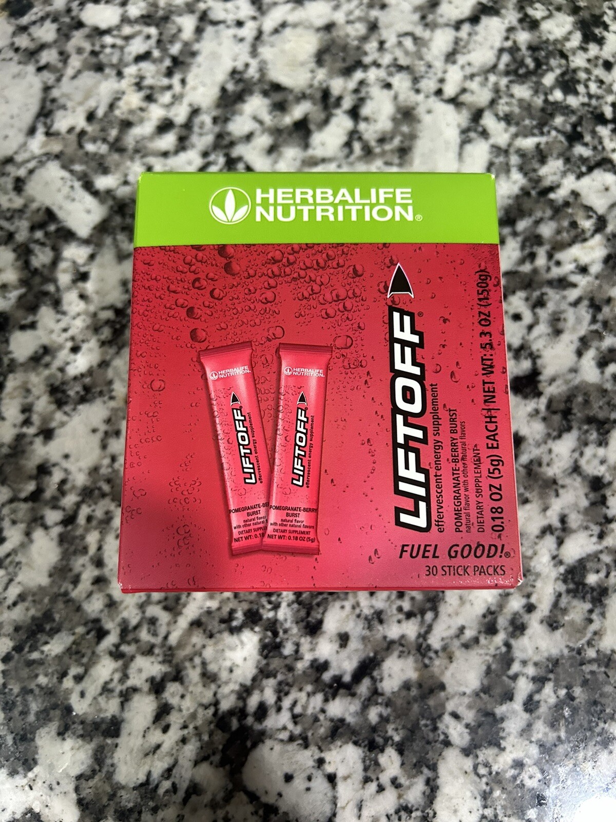 Liftoff Pomegranate Berry Burst Orange Lime Tropical 30 Stick Energy New Sealed
