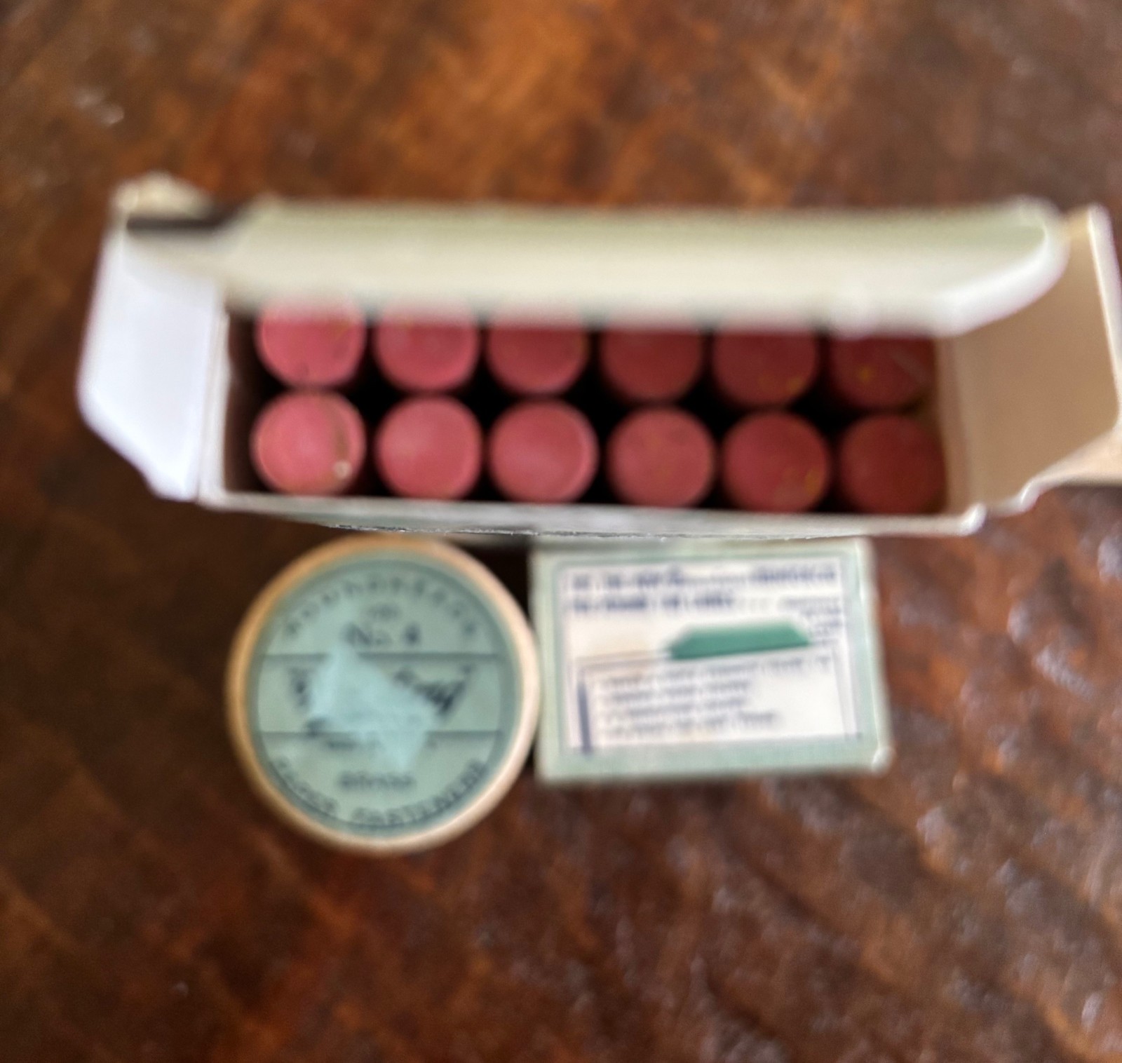 Vintage office supplies VTG brass fasteners gummed hangers pencils made in USA