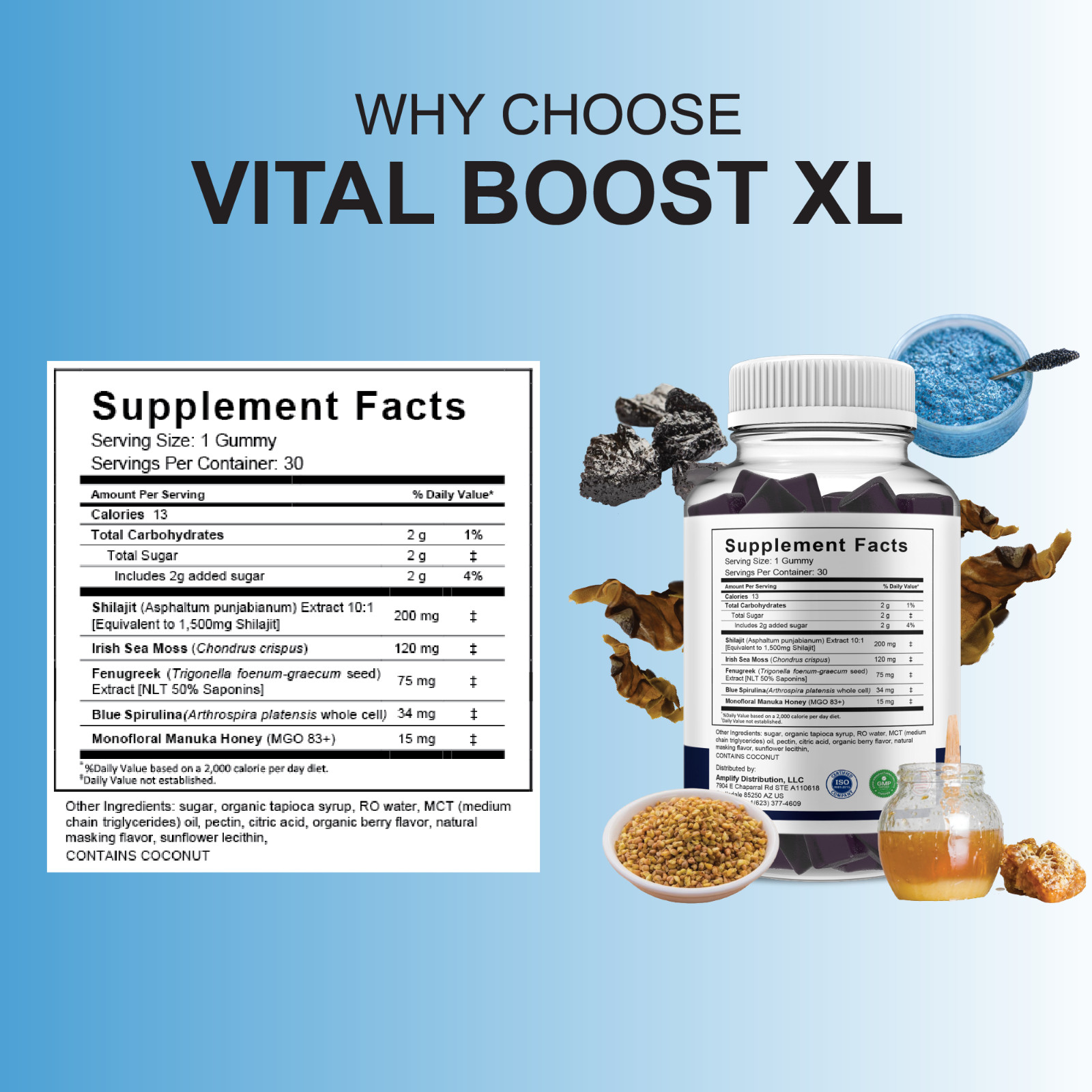 Vital Boost XL Performance Supplement, VitalBoost XL (30 Gummies)