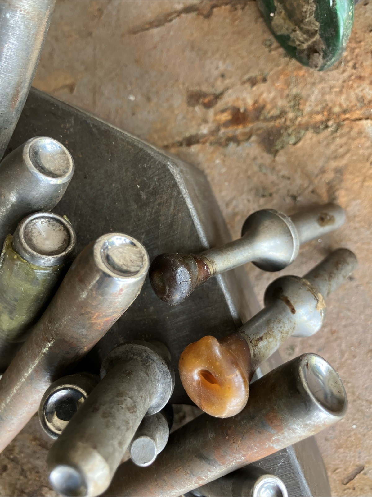 VTG Lot of 19 Air Gun Riveter Aircraft Tools Flush Seating Rivet +2 Bucking Bars