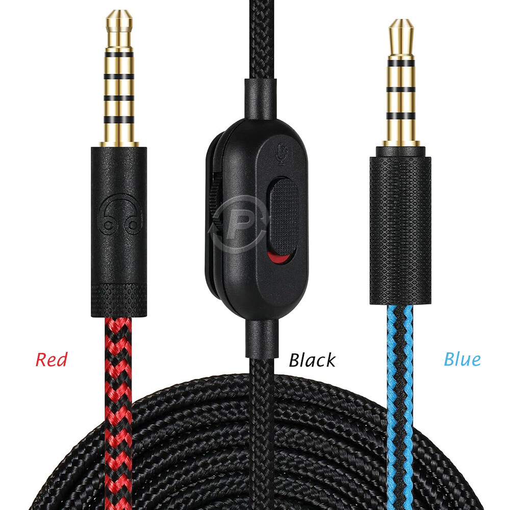 Replacement Audio Cable for Logitech G433 G233 G Pro X Gaming Headsets w/ Remote