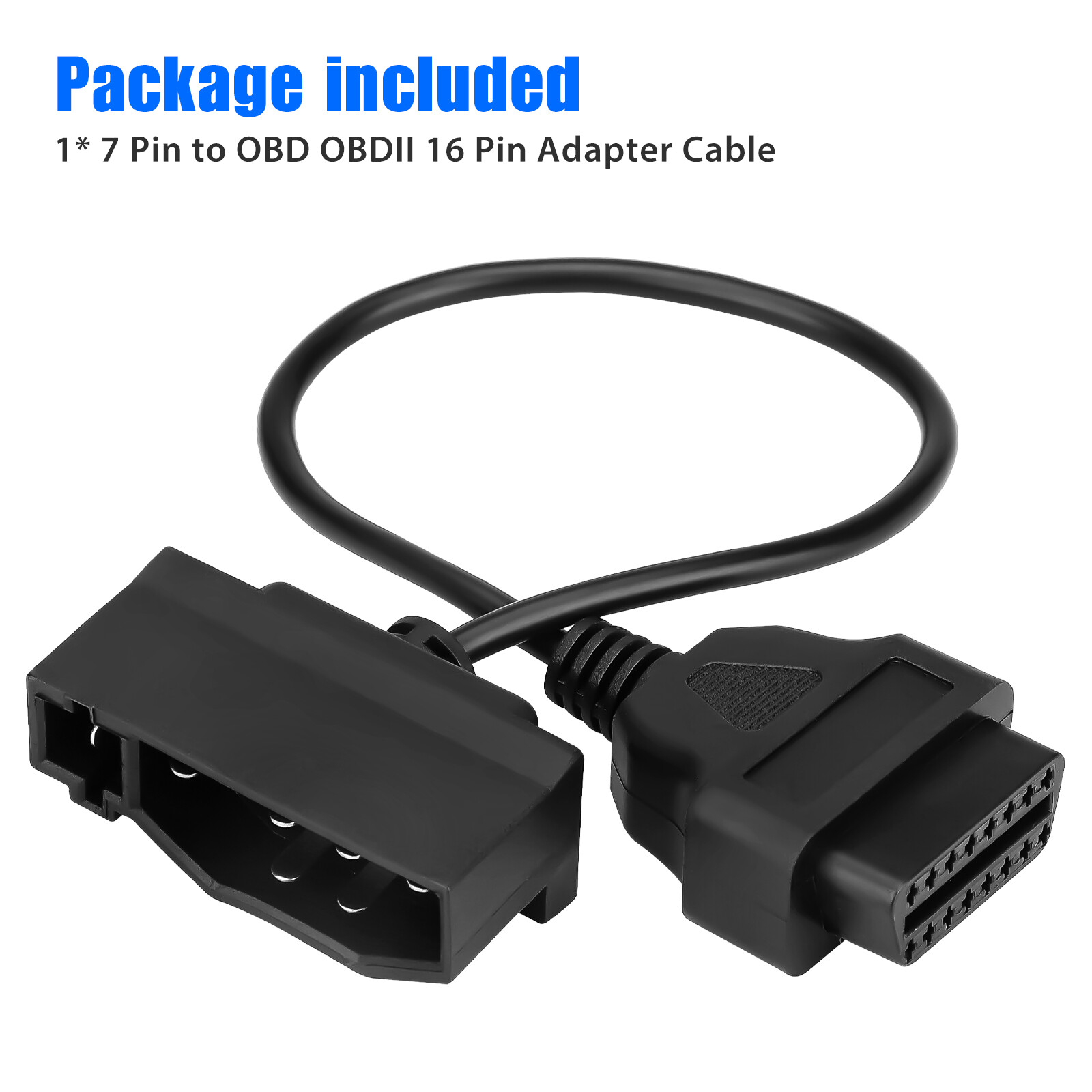 7 Pin OBD1 to 16 Pin OBD2 Convertor Adapter Cable Code Reader Scanner For Ford