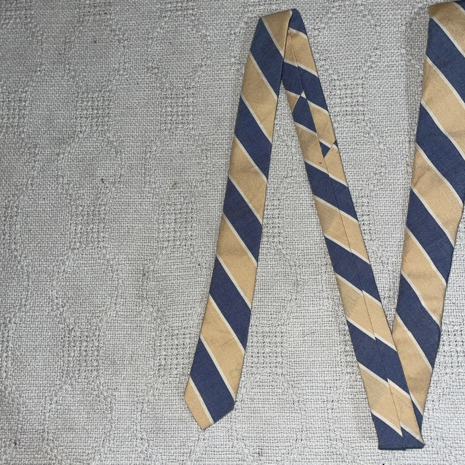 Polo Ralph Lauren Dress Tie Boys Size 52” 3” Gray Yellow Repp Business Church