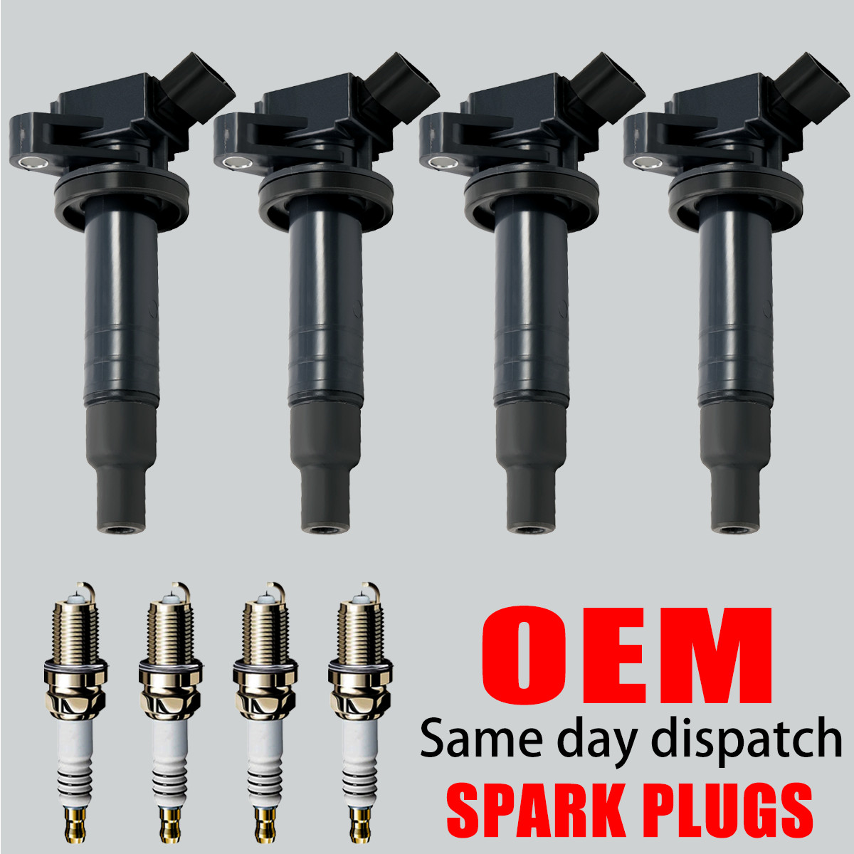 4X Ignition Coil & Iridium Spark Plugs For Toyota Corolla 1.8L 90919-02239 UF247