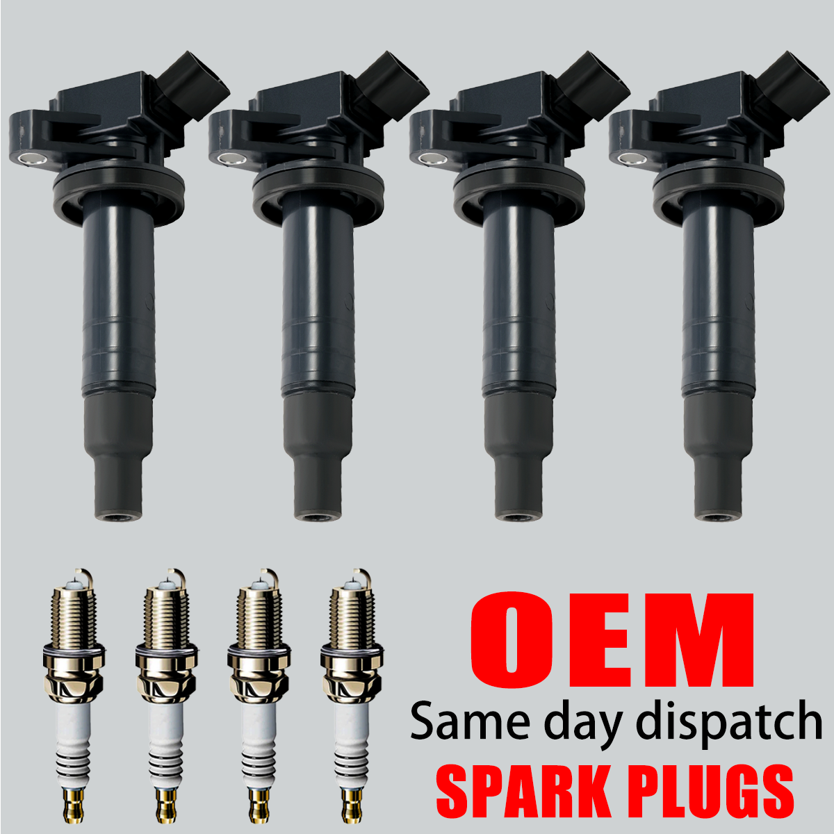 4X Ignition Coil & Iridium Spark Plugs For Toyota Corolla 1.8L 90919-02239 UF247