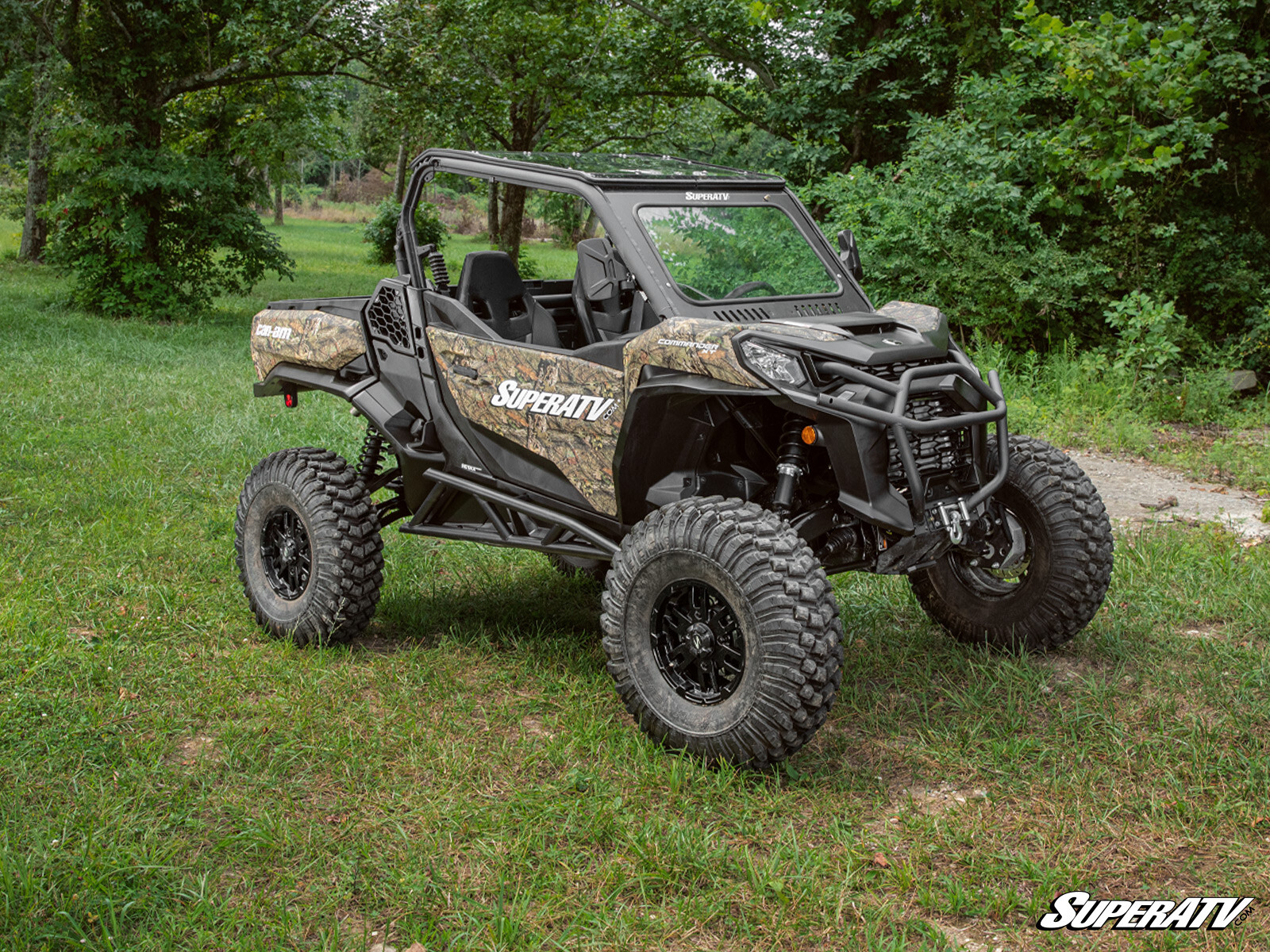 SuperATV Heavy Duty Nerf Bars for Can-Am Commander 1000 (2021+) - Black