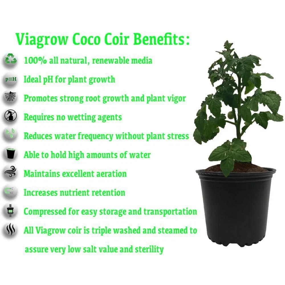 11Lb Coco Coir Brick Block Coconut Fiber Potting Soil Garden Plant Growing Media