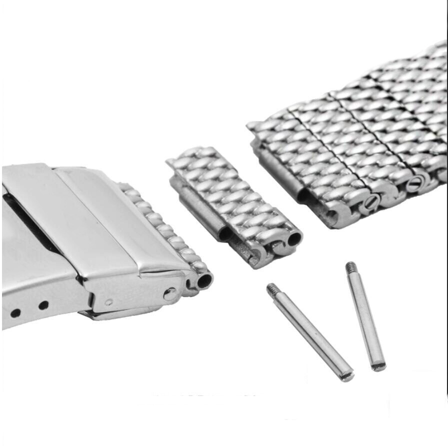 22/24mm Silver Strap Bracelet Fits Breitling Superocean Heritage Stainless Steel