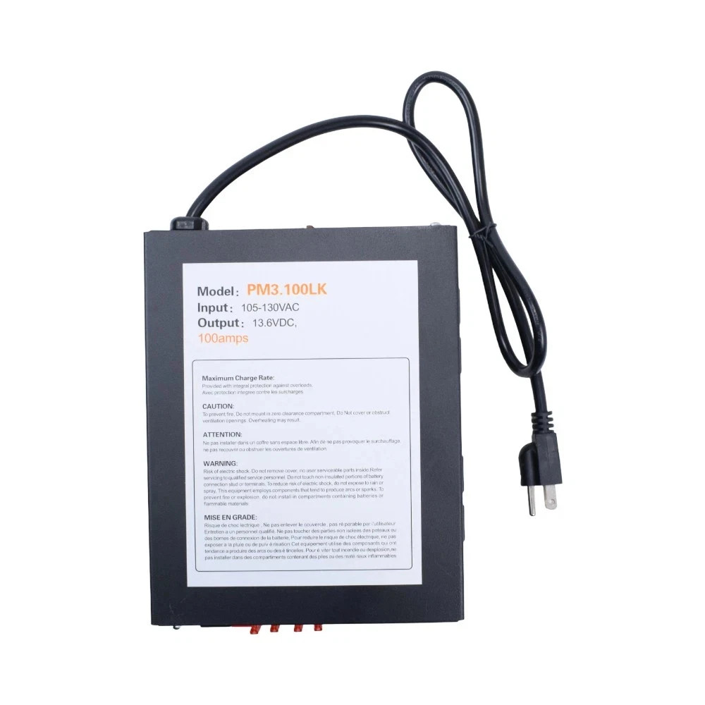 NEW RV Power Converter PM3‑100LK, 110V AC to 12V DC, 100A Charger