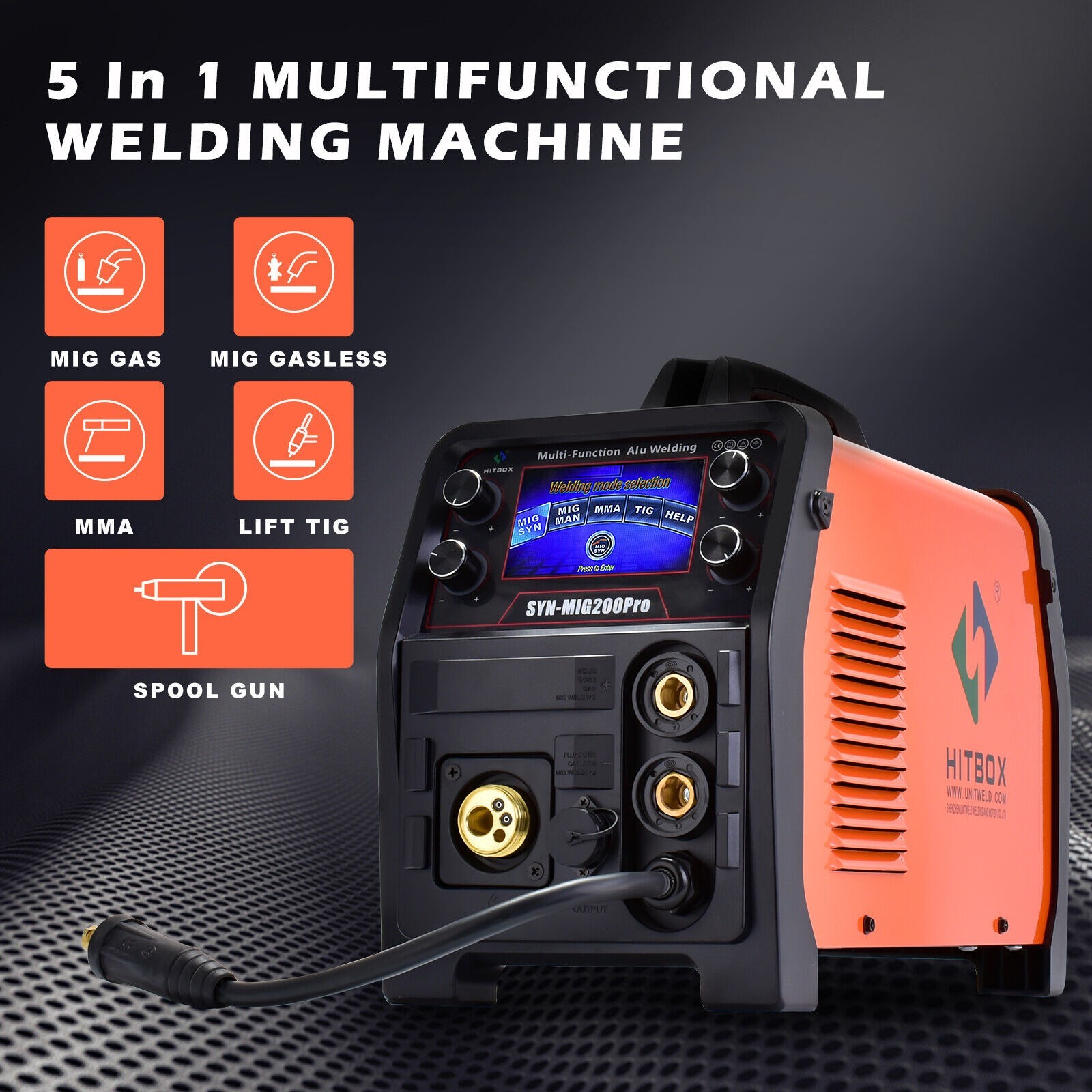 200Amp 5in1 Aluminum MIG Welder 110V 220V TIG MMA MIG Welding Machine