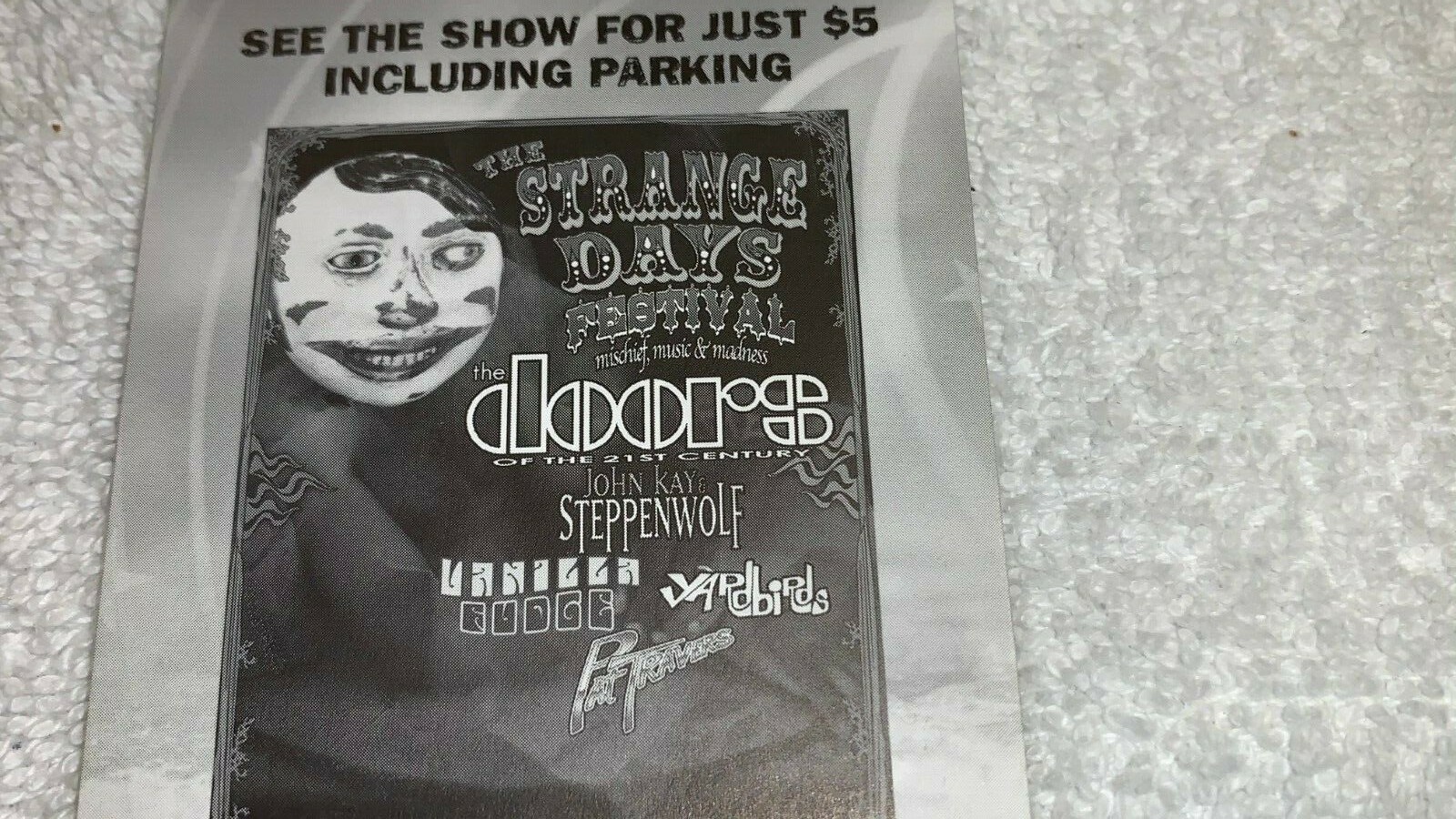 THE DOORS STEPPENWOLF YARDBIRDS PAT TRAVERS UNUSED CONCERT TICKET STRANGE