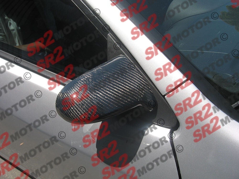For 92-95 Honda Civic 2/3DR EG Spoon Style Carbon Fiber Manual Side Mirror