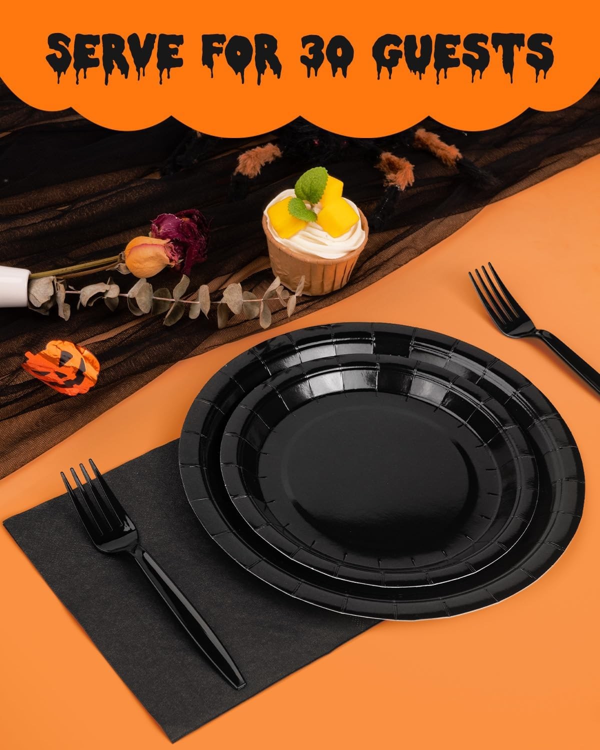 120 Pcs Party Tableware: Plates, Napkins & Forks for All Occasions