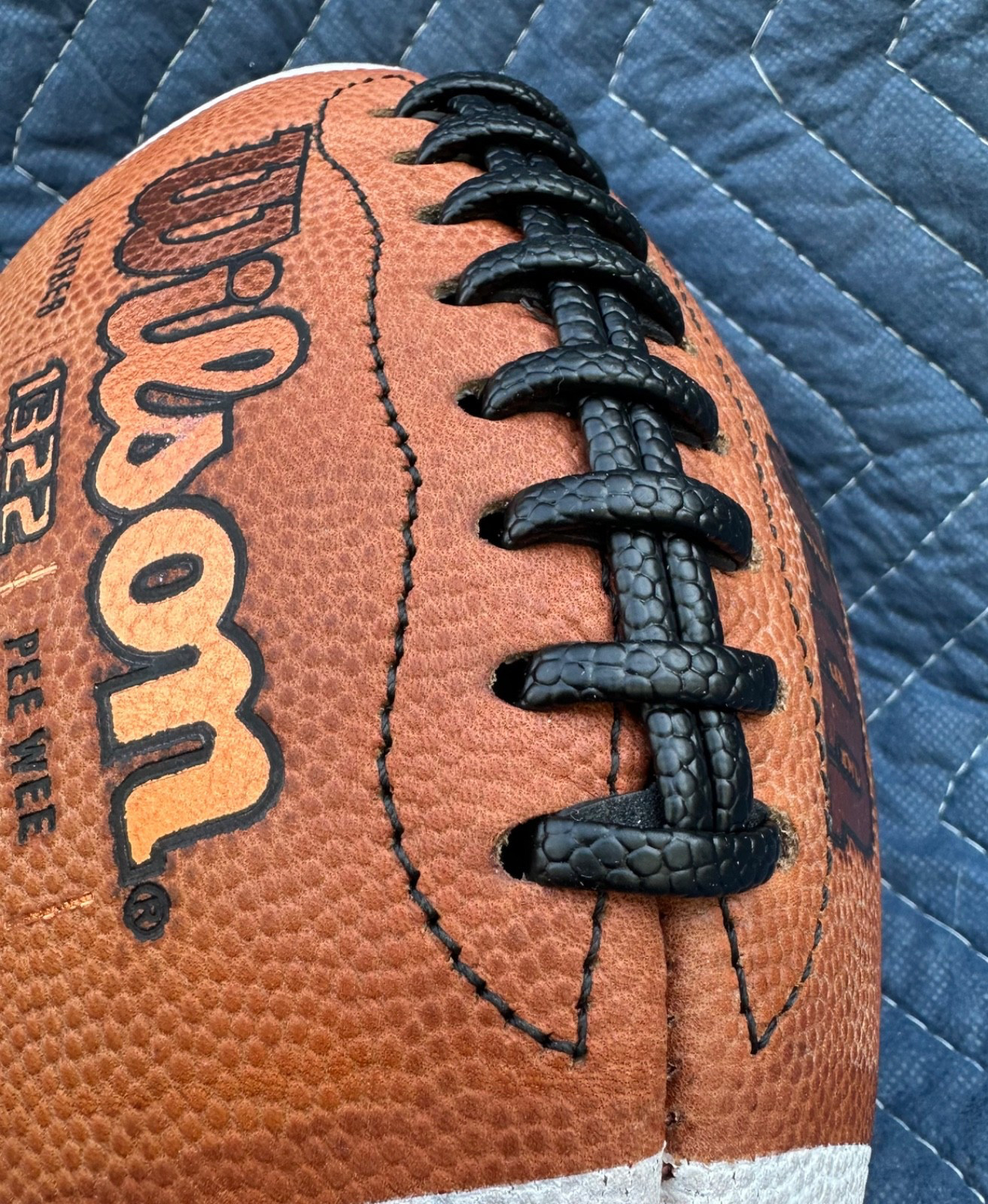 Wilson GST K2 Pee Wee 6-9 Youth Football WTF1322 Brown Leather Made in USA!!!