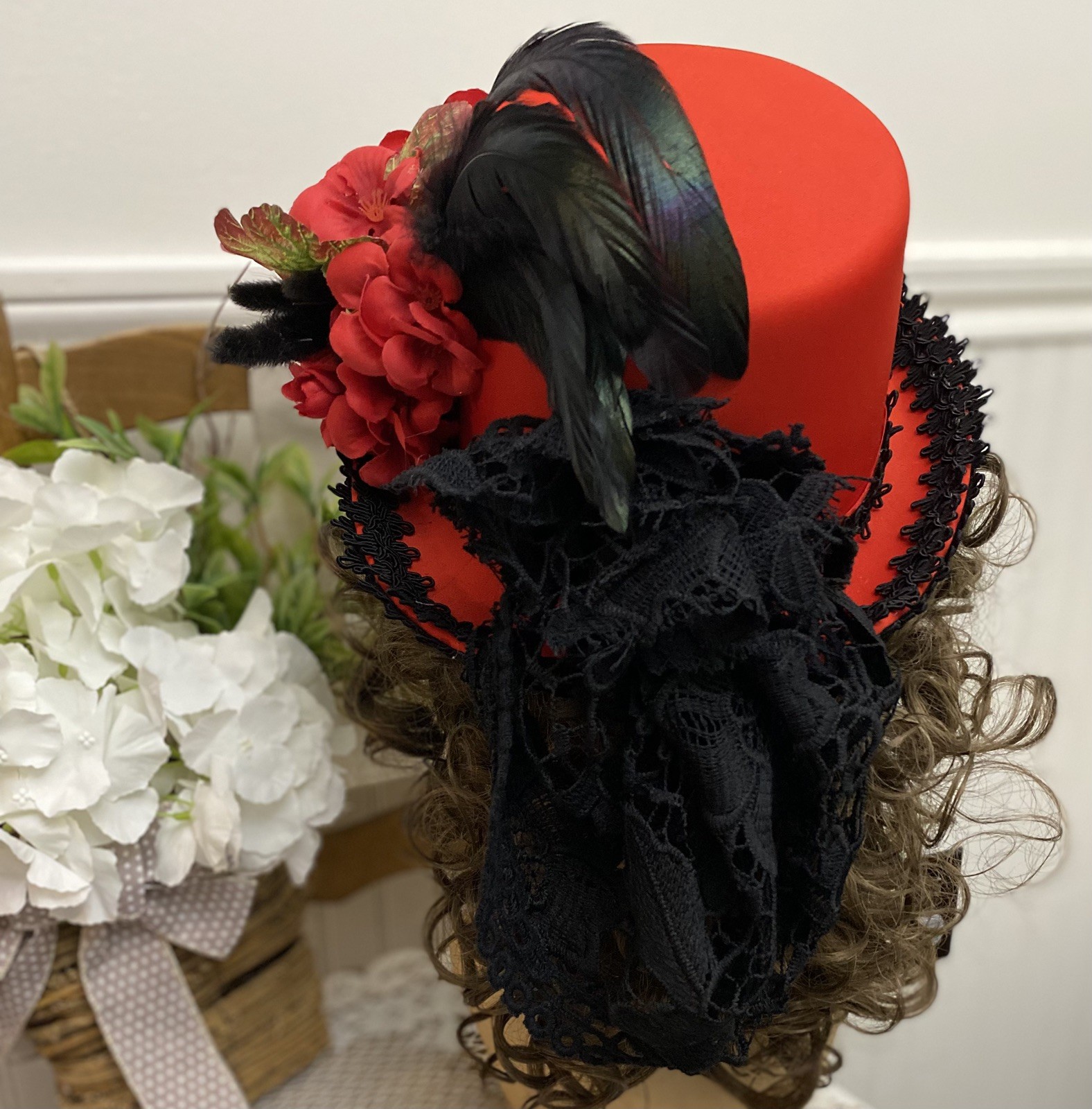 Ladies Victorian Top Hat Side Saddle Equestrian Riding Hat Reenactment Civil War