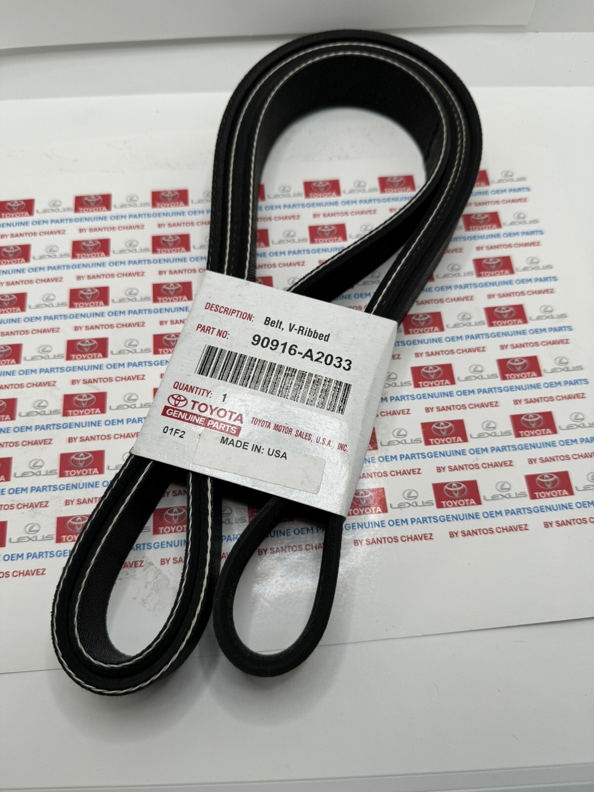 Toyota Serpentine Drive Fan Belt GENUINE OEM PART 90916-A2033