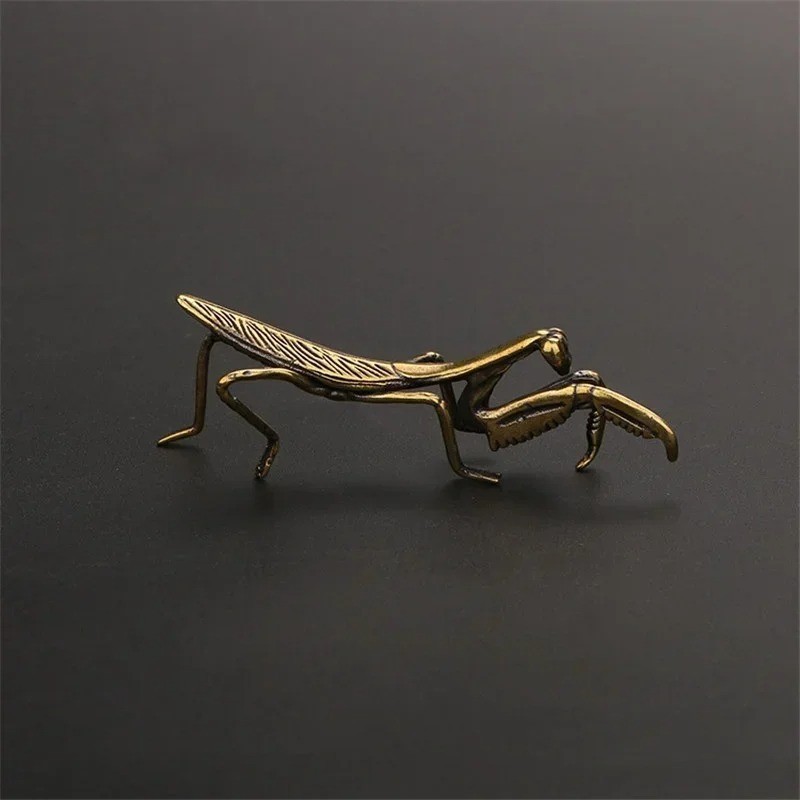 Metal Animal Ornament Home Vintage Brass Mantis Figurine Decor Fashion Gift