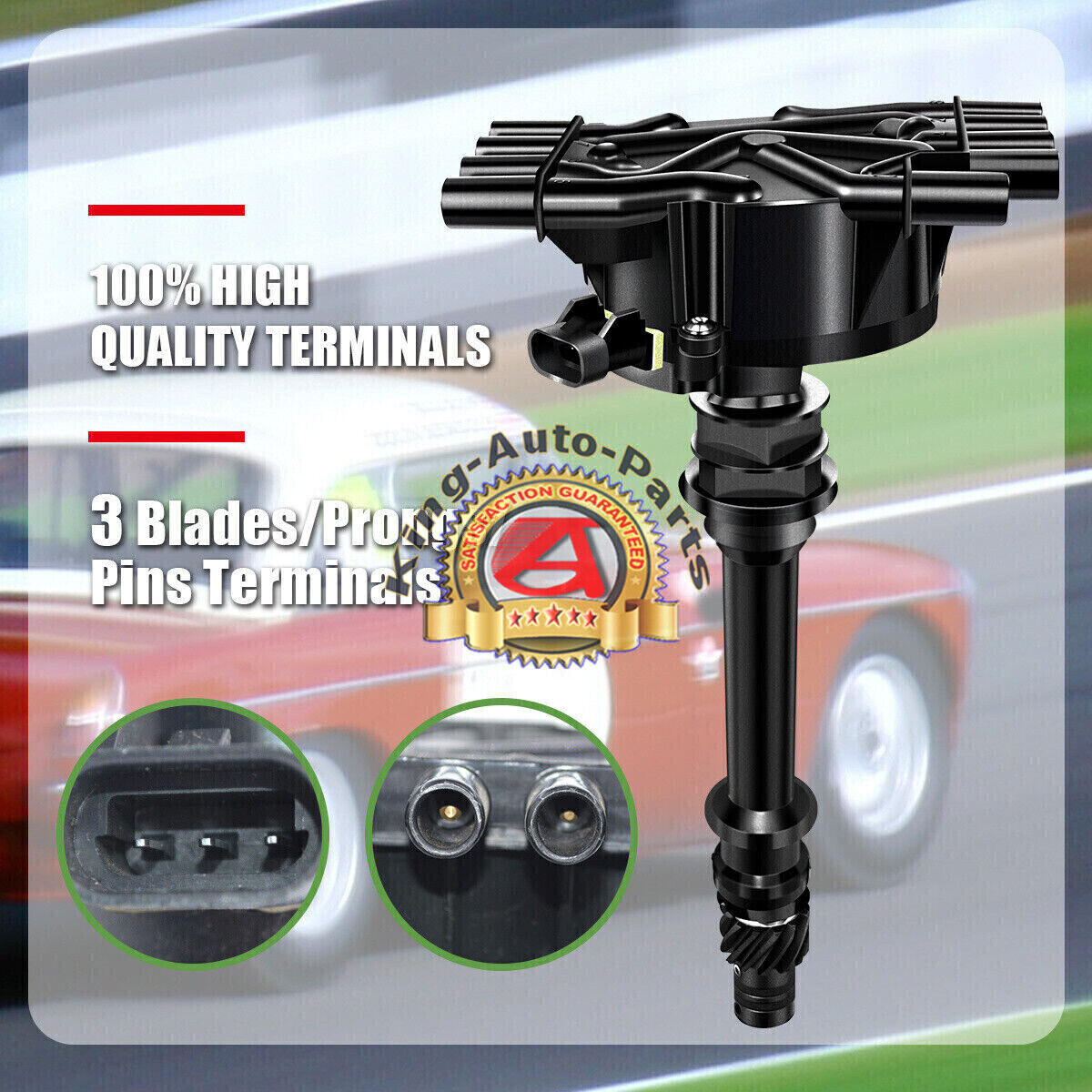 GM01 Distributor & AcDelco Spark Plugs & Wires for 96-02 GMC Cadillac Chevy 5.7L