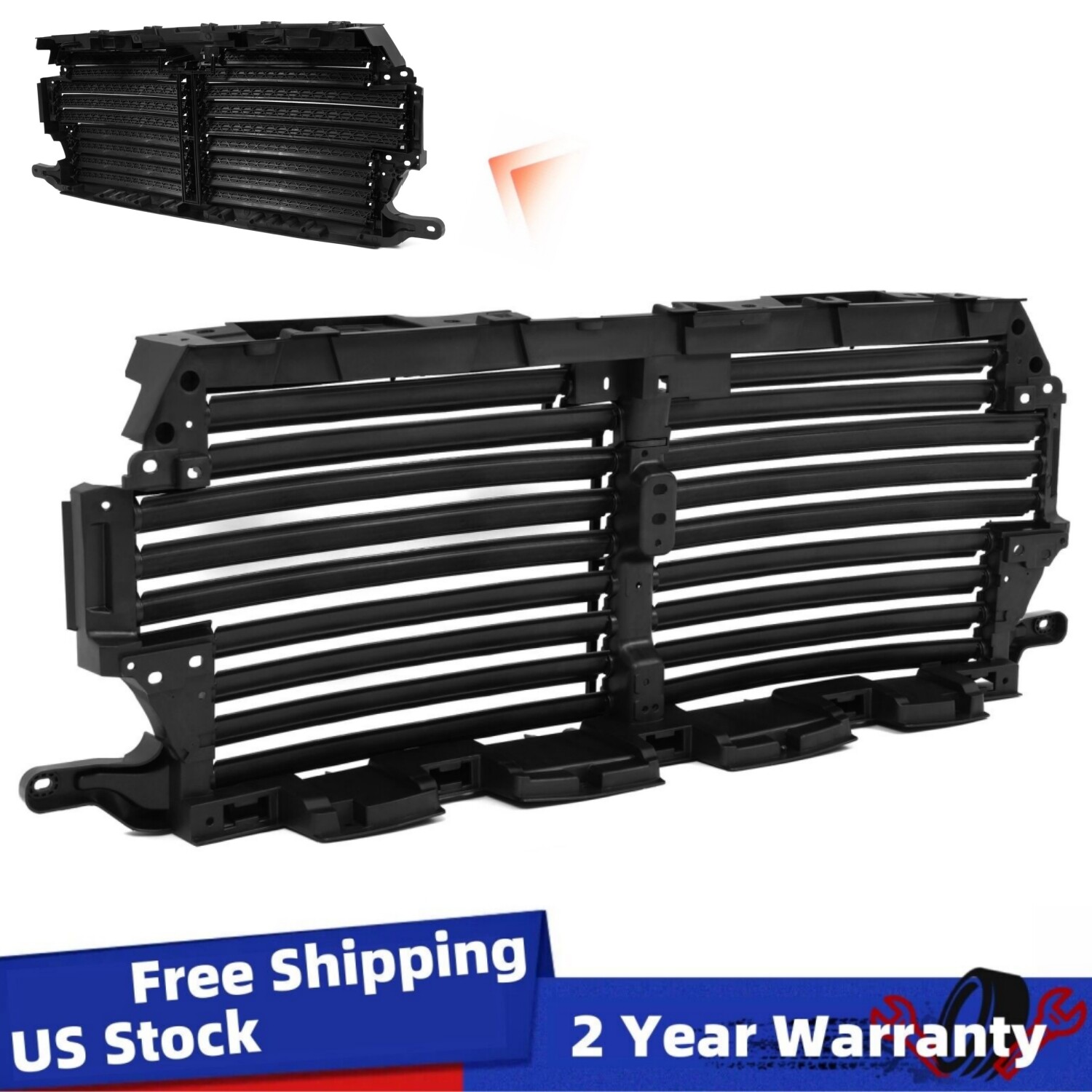 For Ford F-150 F150 2018-2020 Upper Radiator Grille Air Shutter Control Assembly