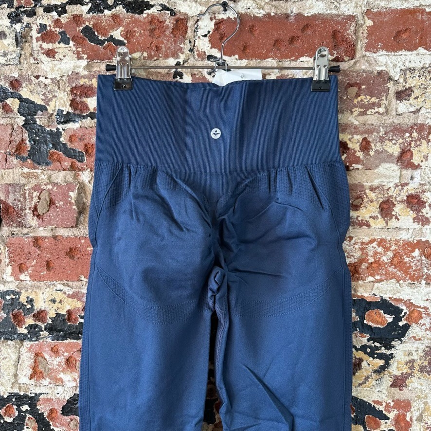 Halara Butt Lift Leggings Womens Large 7/8 Blue Length High Waist Tummy Control