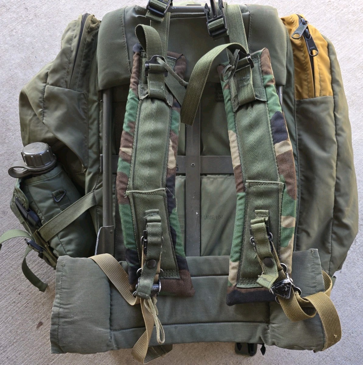 (Modifield) LARGE ALICE PACK W/ FRAME And 2 Quart Canteen