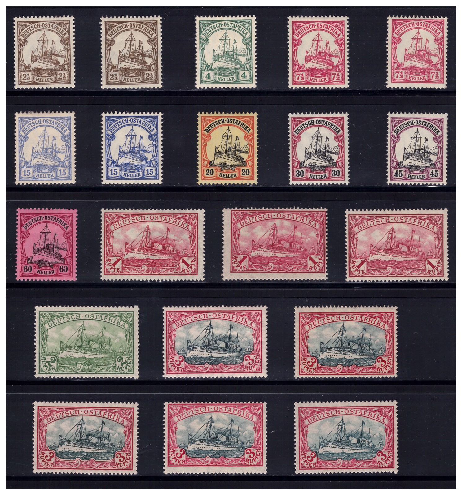 DOA Einzelwerte aus dem Satz Minr. 30- 39 * oder **