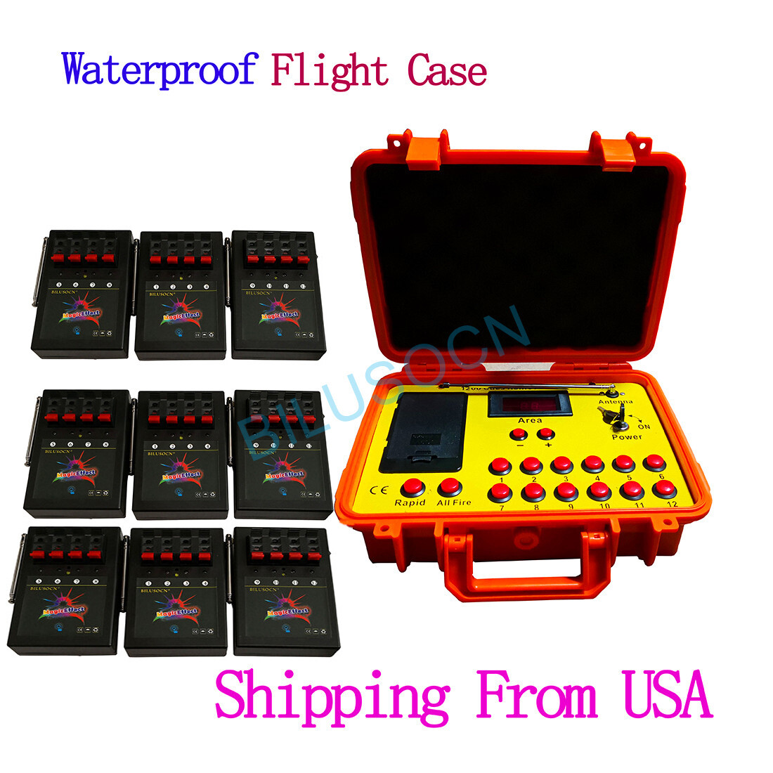 NEW 1200cues wireless control 500M 48 cues fireworks firing system Ship From USA