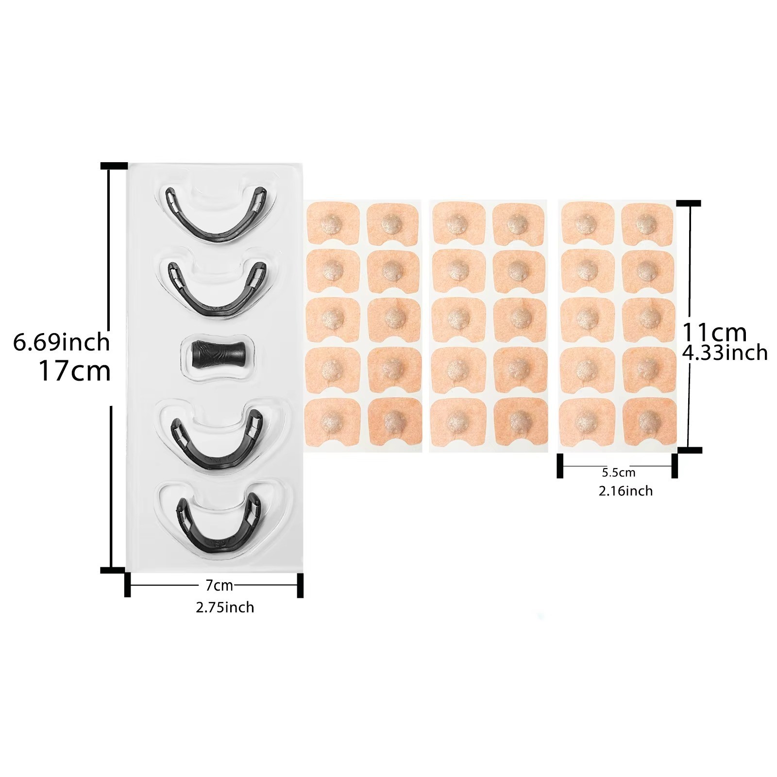 60PCS Magnetic Nasal Strips Anti Snoring Nose Breathing Aid Sleep Support