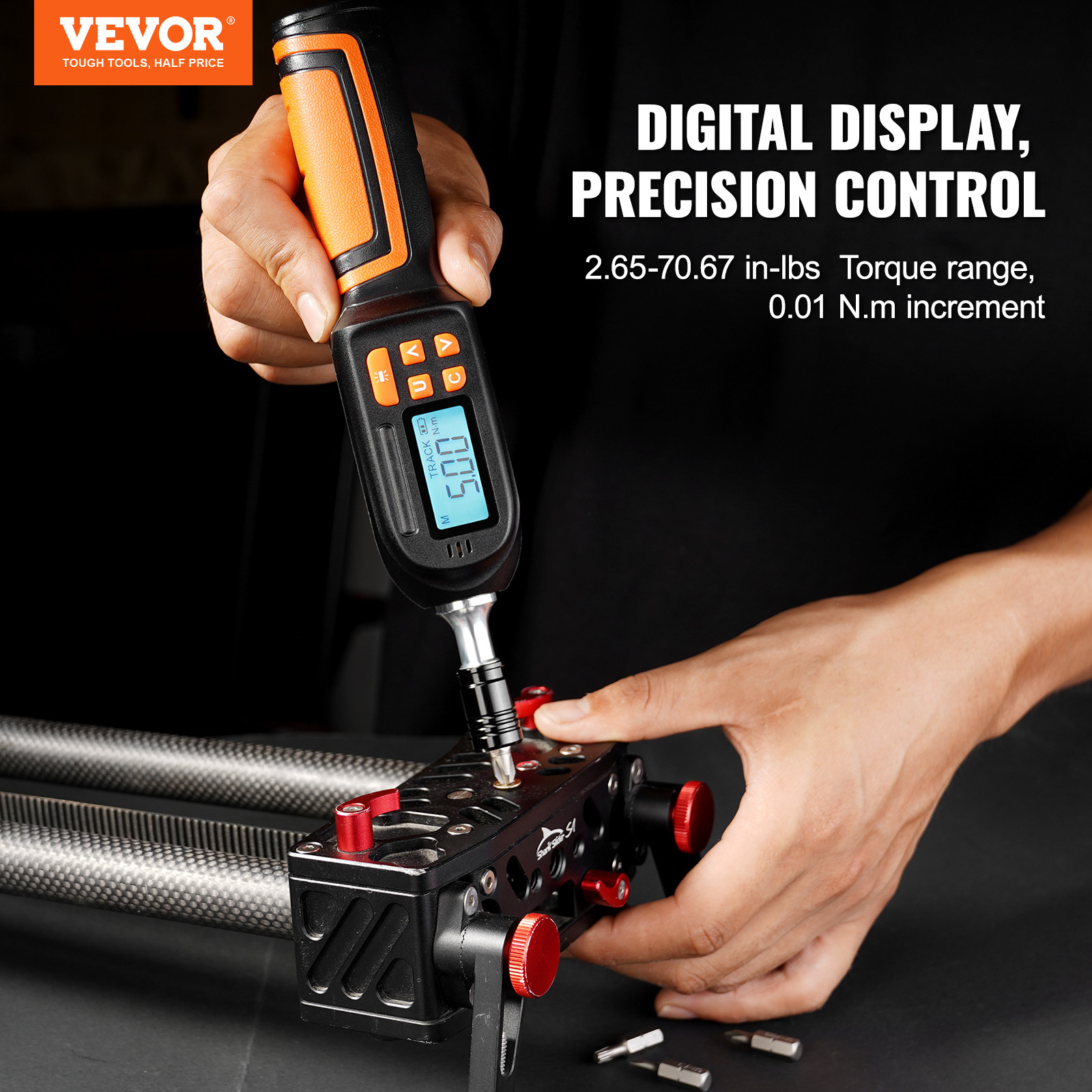 VEVOR Digital Torque Wrench 1/4" Adjustable Screwdriver Torque Wrench Set