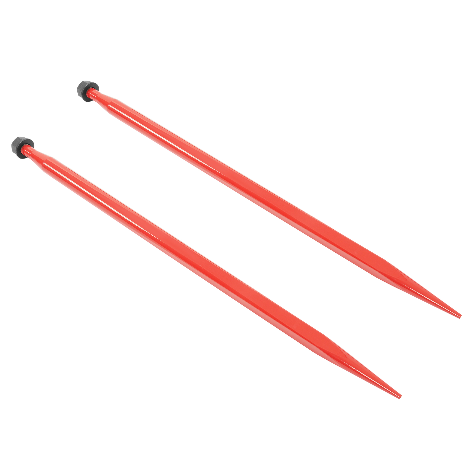 2Pcs Hay Bale Spear 49" 4500 lbs Quick Attach Spike Fork for Tractors Loaders