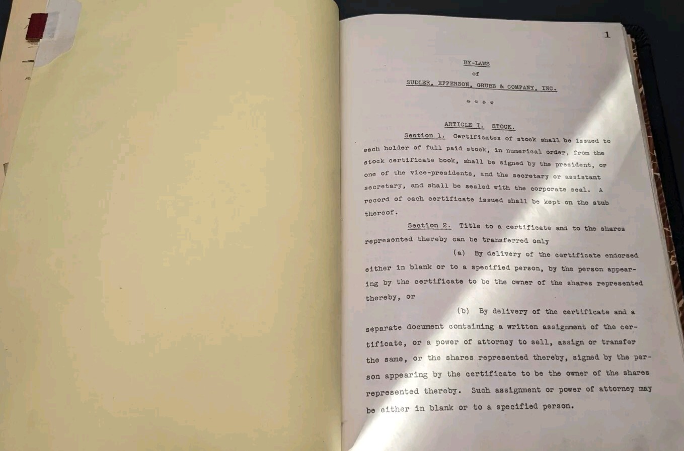 Board Of Directors Legal Minutes Sudler,Epperson,Grubb & Co. E.A. Pierce & Co