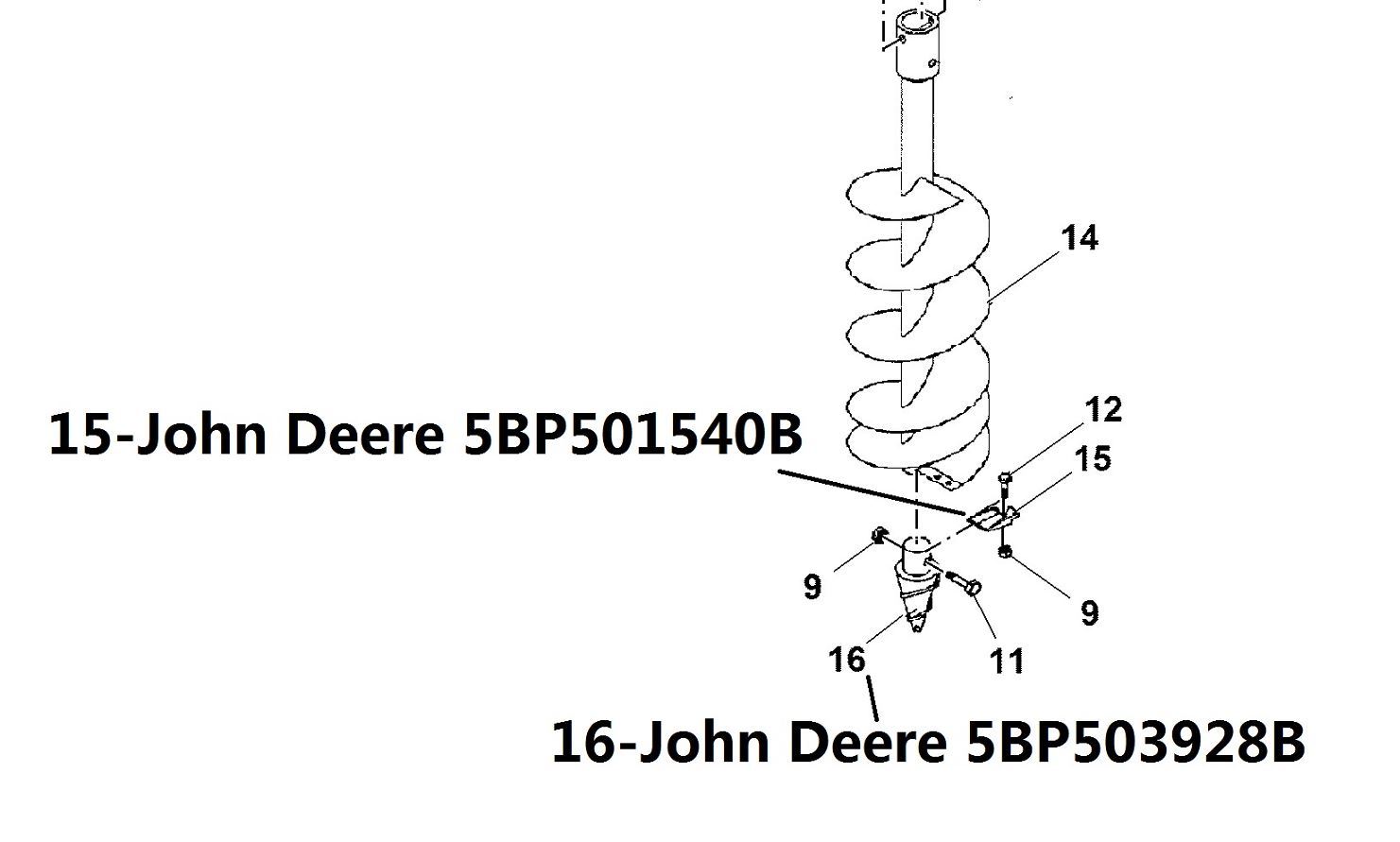 BOLT ON POSTHOLE DIGGER AUGER POINT Fish Tail (19-278)