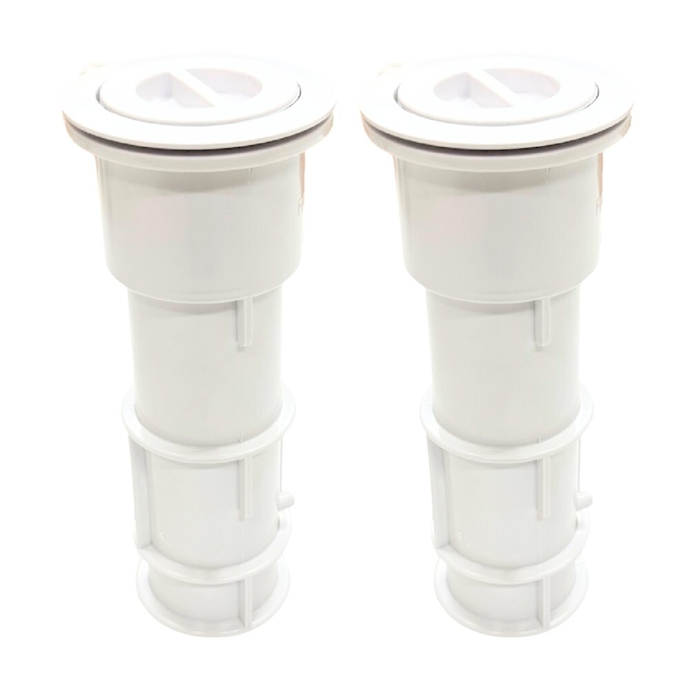 Aquastar US101 7.5" Umbrella Stands with Sleeve and Center Cap White (2 Pack)