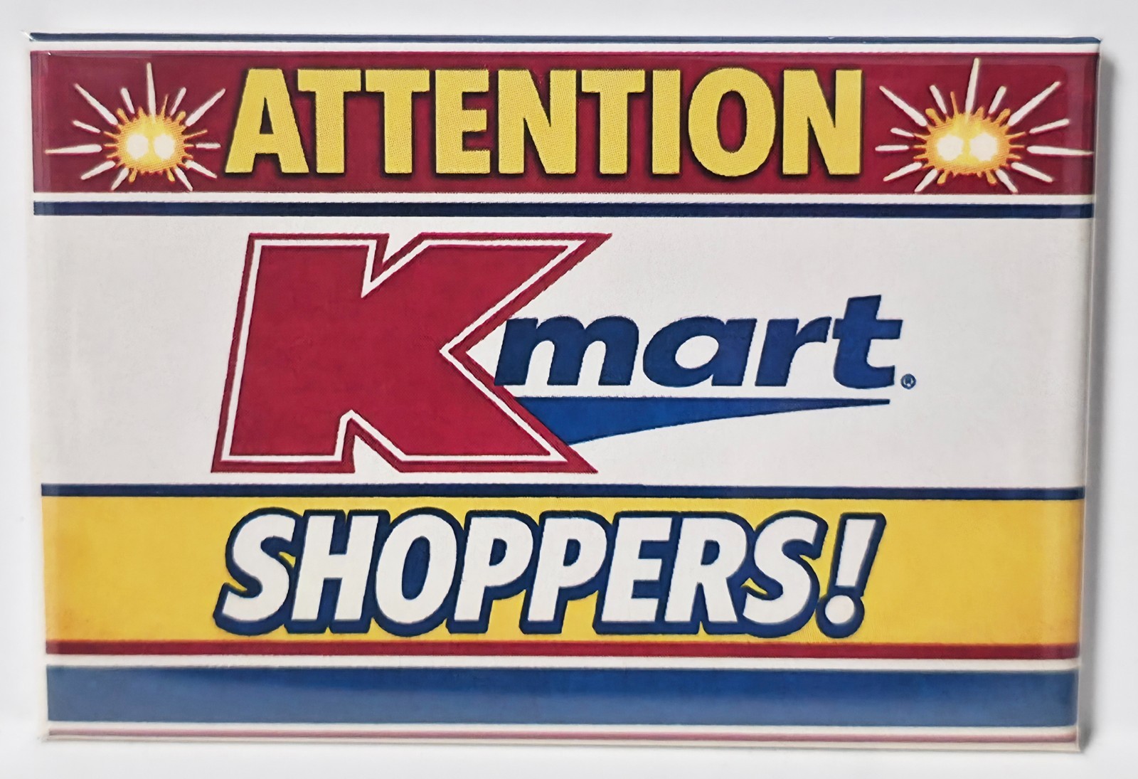 Attention K-Mart Shoppers Magnet 2"x3" Refrigerator Locker Vintage Retro KMart 1
