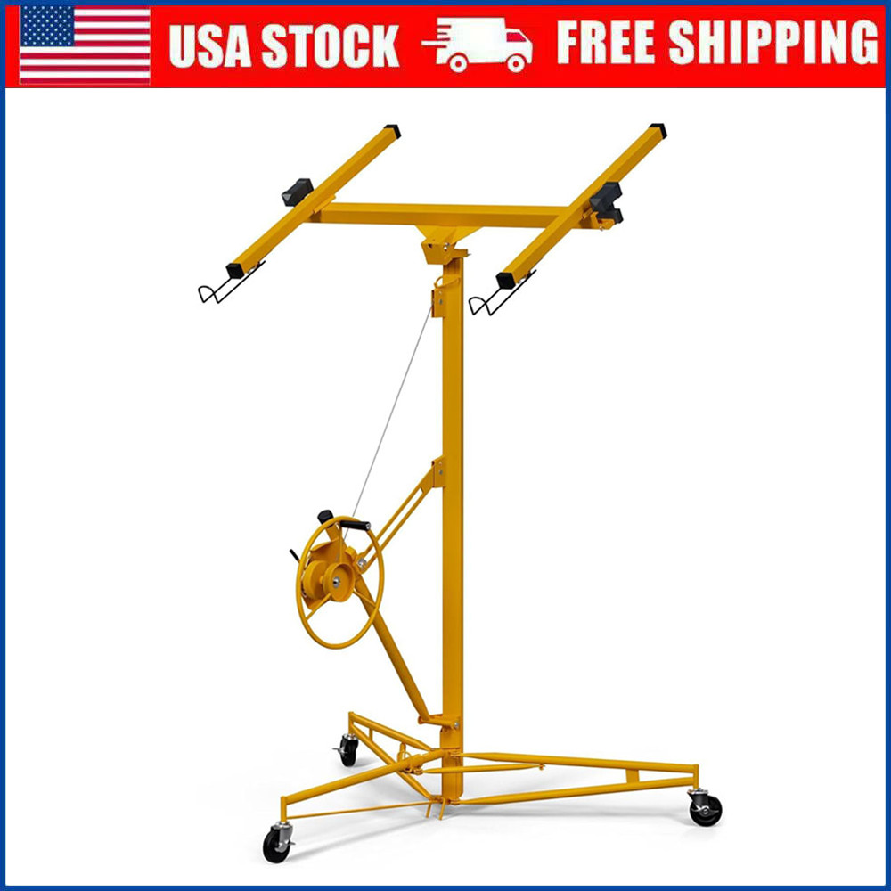 11FT Drywall Lift 150LBS Heavy Duty Panel Sheetrock Hoist Lifter Carrier Holder