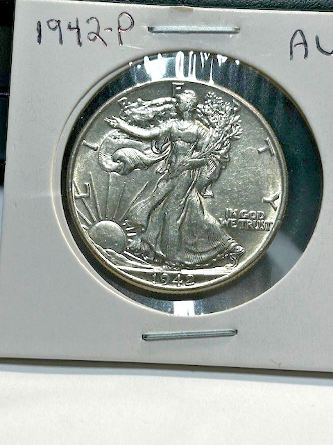 1942-P Walking Liberty Half Dollar 50c  Nice Luster Great Strike for an AU coin!