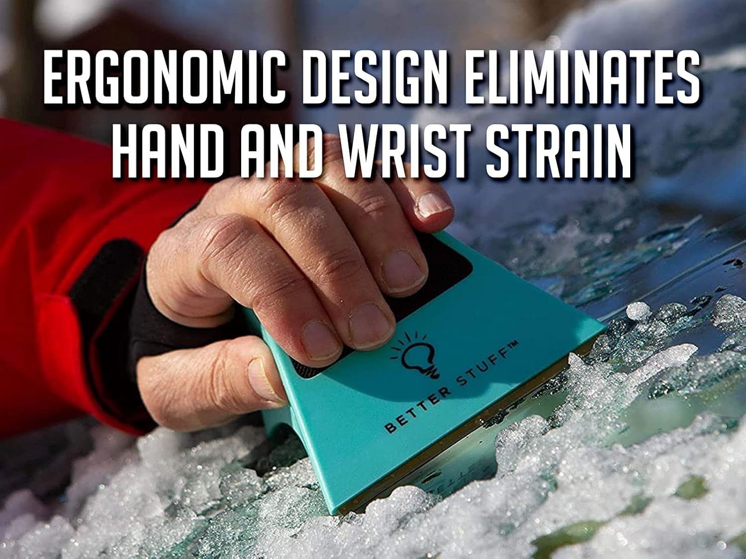 Innovative Ice Scraper Brass Edge Frost Remover Set of 2