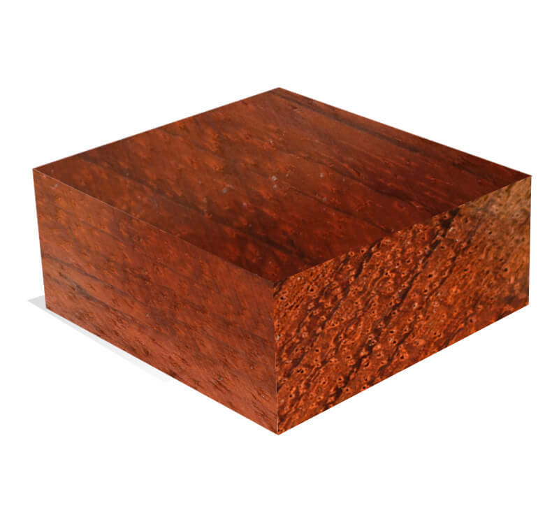 African Padauk Bowl Turning Blank Square Carving Wood Block 10" x 10" x 2"(1 Pc)