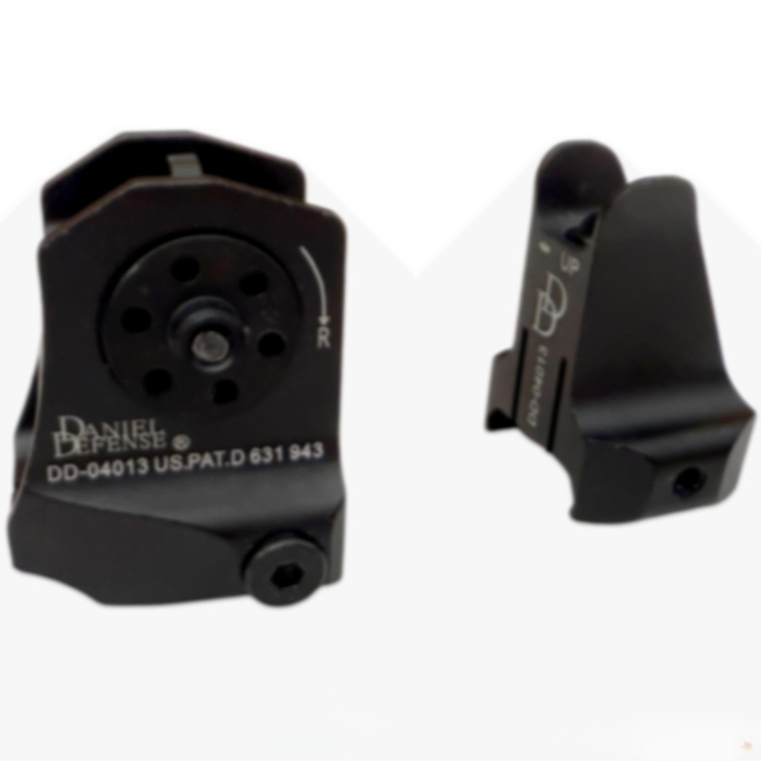 1 Pair D &D Flip-up Low Profile Metal Sight Folding Iron Sights Front / Rear Set