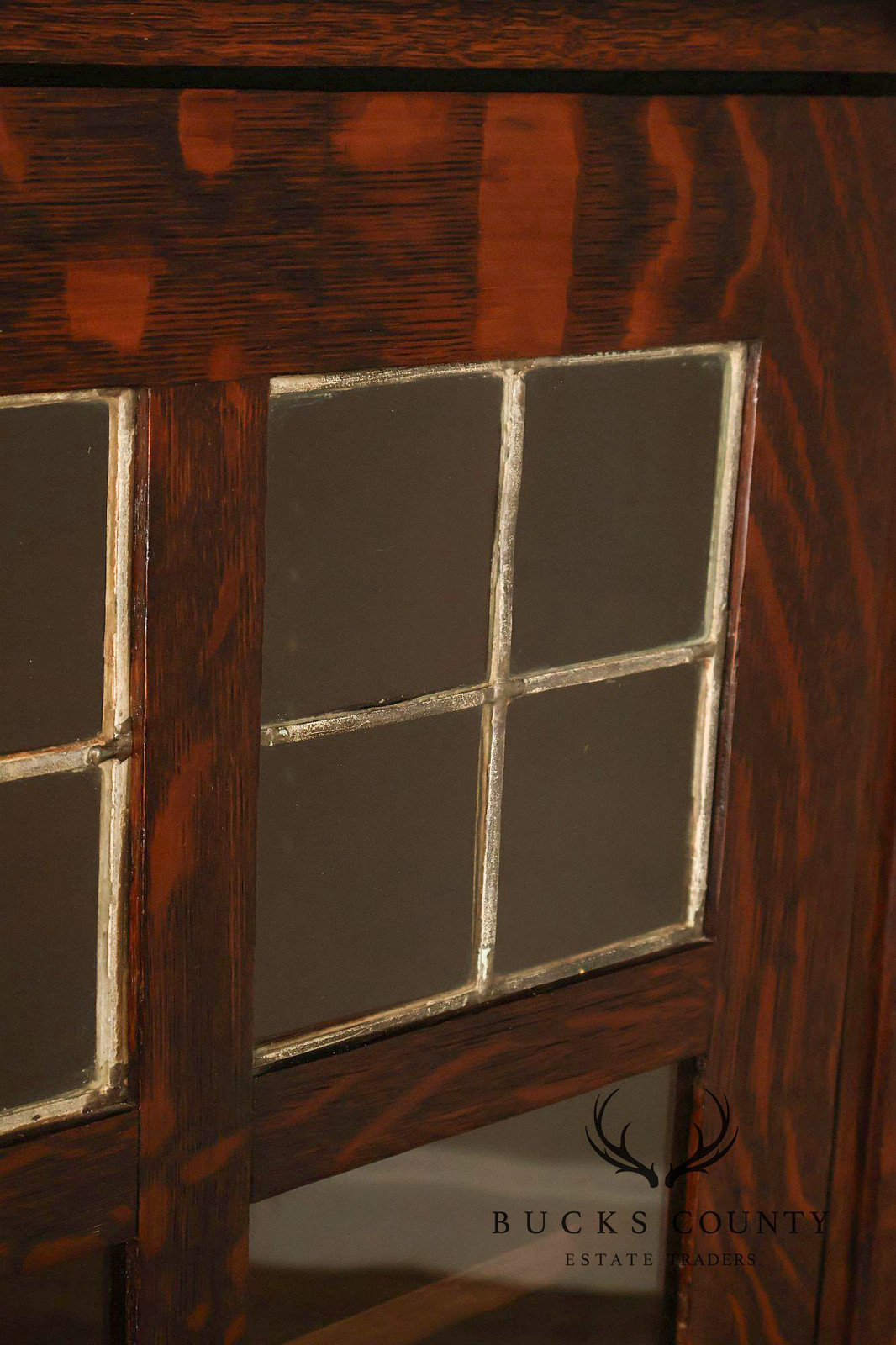 Harvey Ellis Style Mission Oak Bookcase Cabinet