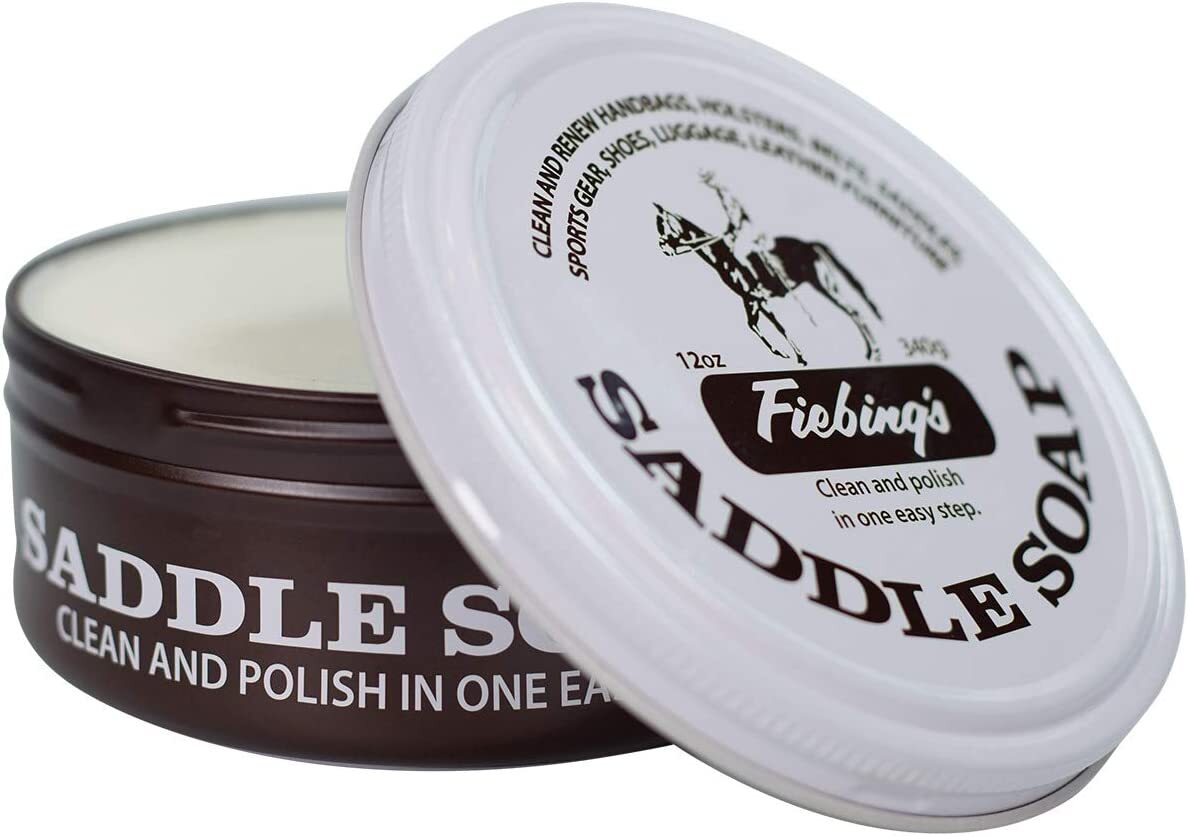 Fiebing's Saddle Soap White 12 oz Polish and Clean Leather Revives Color