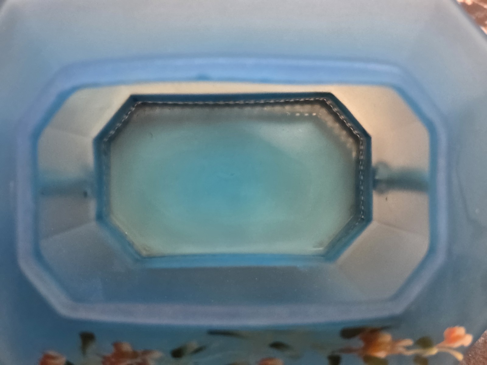 Century Silver Plate Company Blue Glass Hand Painted Samovar Patent Sept 28 1926