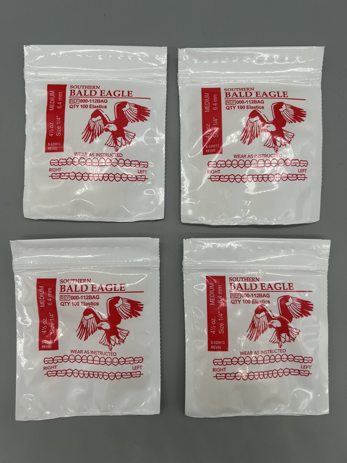 4 Southern Bald Eagle American Orthodontics Elastics Dental Rubber Bands