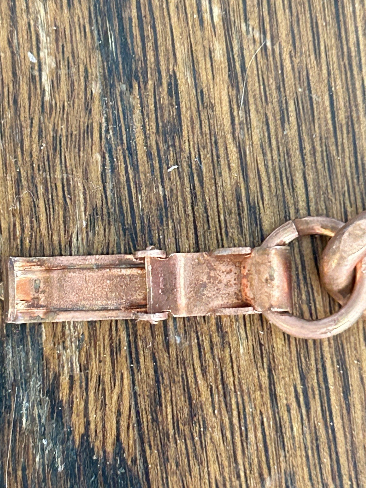 Vintage Cuban Link Solid Copper Chain Bracelet 8" Long