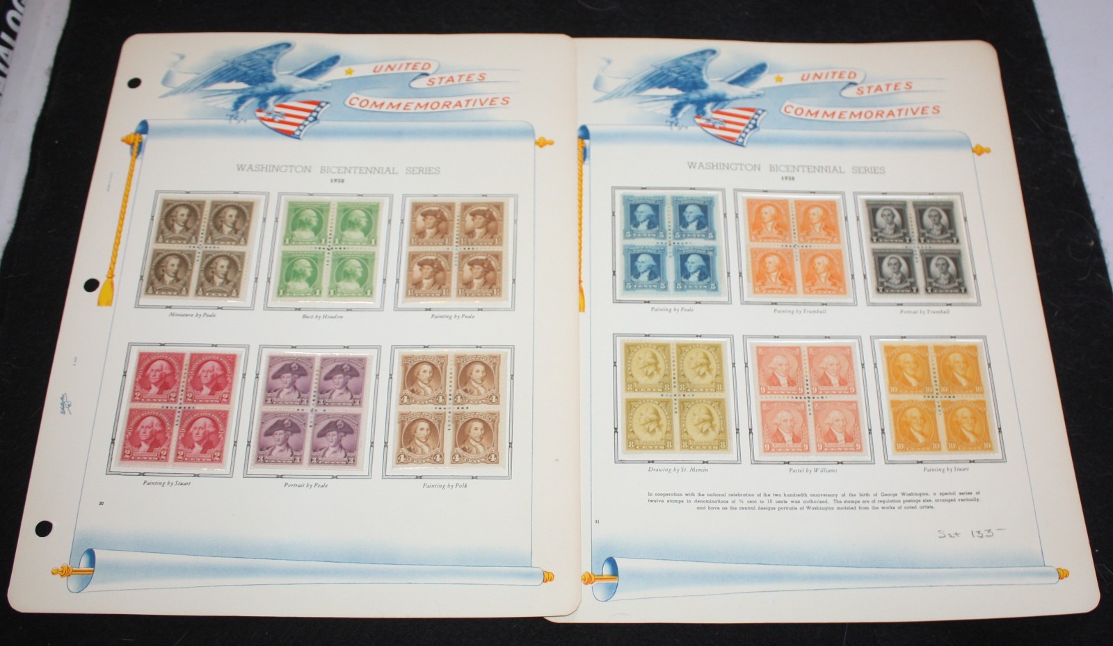 1932 - U.S. POSTAGE - WASHINGTON BICENTENNIAL SERIES