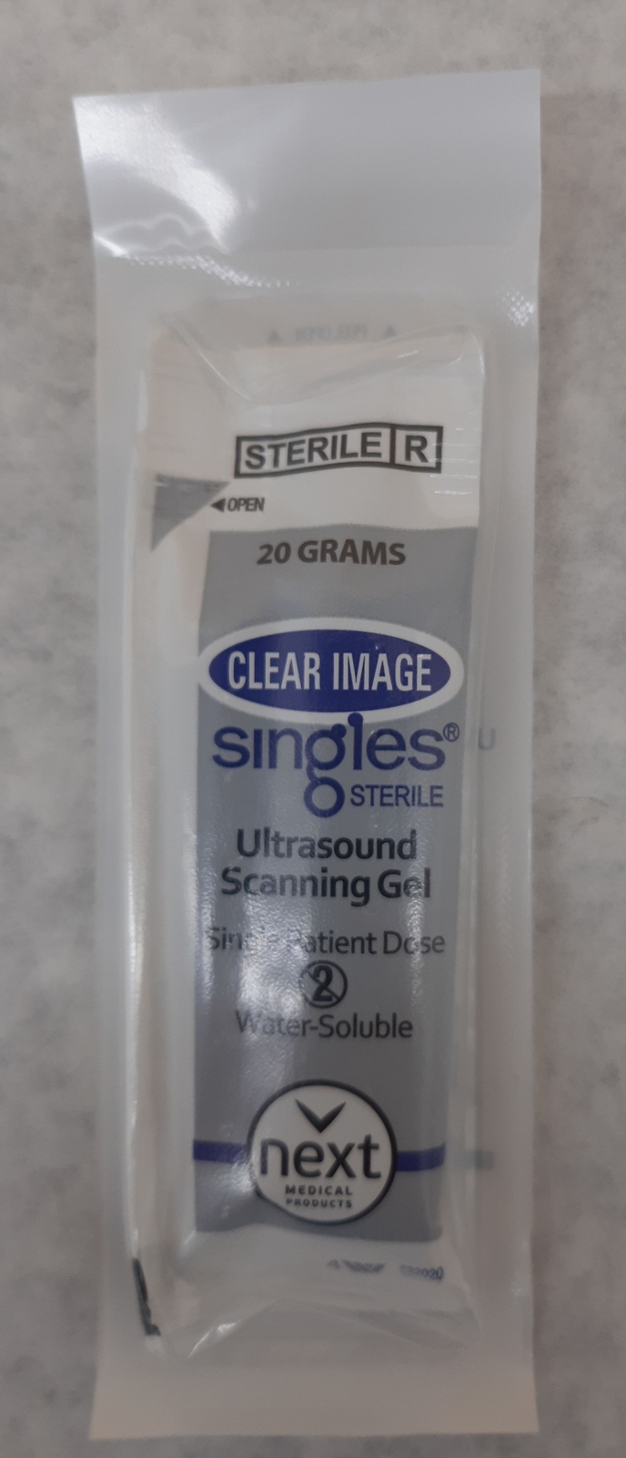 QTY 48 NEXT Medical Products Clear Image Singles Sterile U/S Scanning Gel 04-048