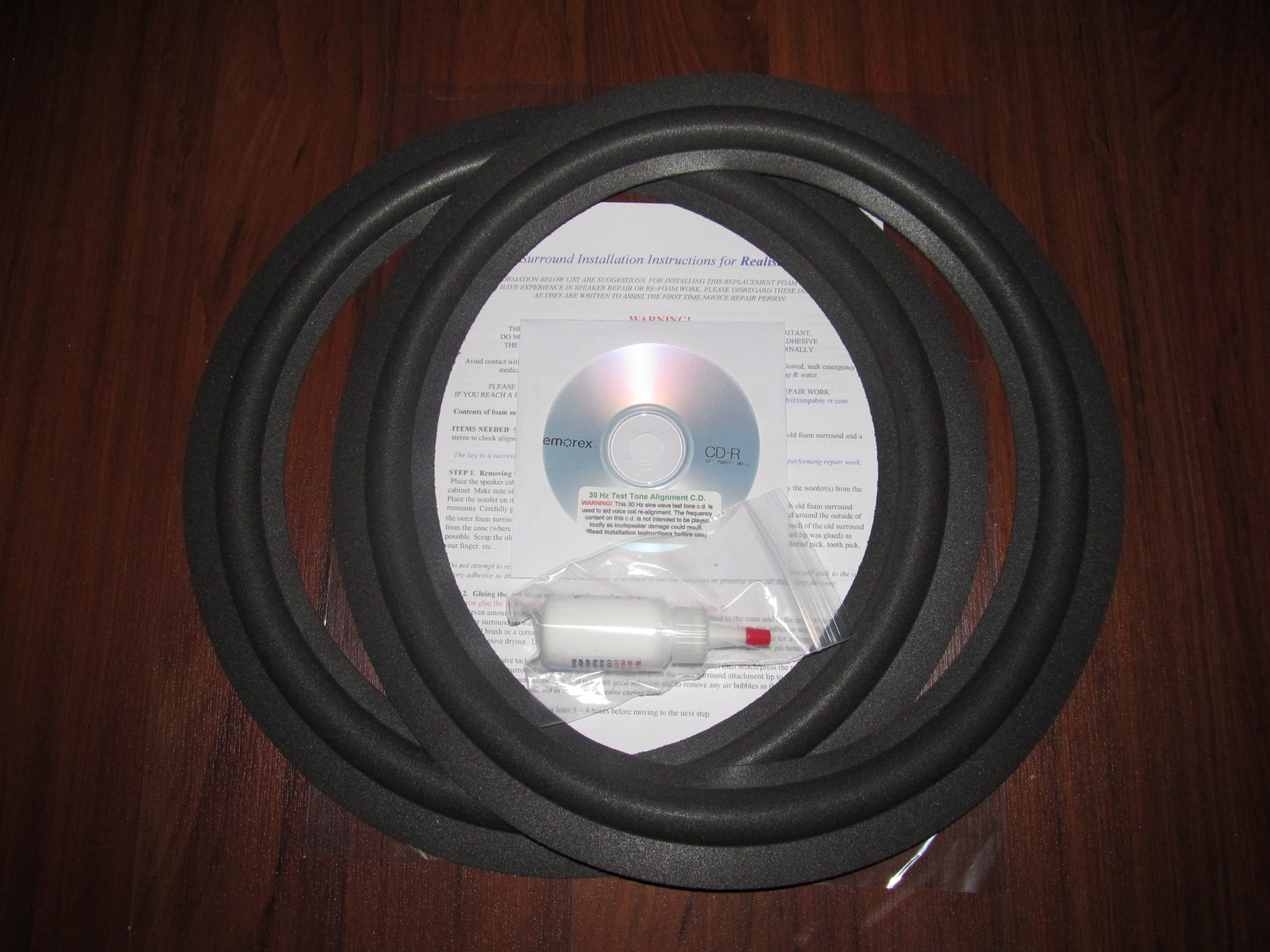 Realistic Mach 2, Mach II  15" Foam Surround Speaker Woofer Repair Kit