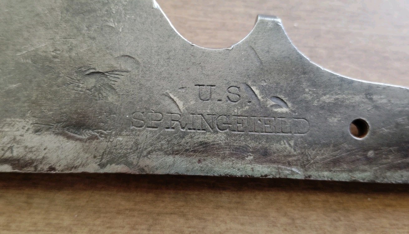 ORIGINAL US ARMY SPRINGFIELD LOCK PLATE