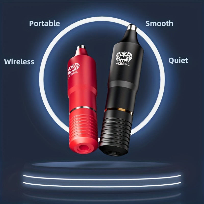 Wireless Tattoo Gun Kit Complete Rotary Pen Machine With Power Supply Ink Needle