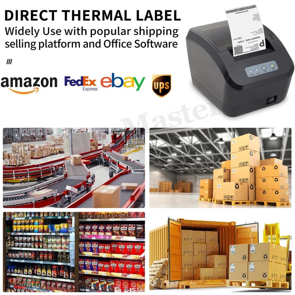 4x6 Fanfold Direct Thermal Shipping Labels Perforated for Zebra & Rollo Printers
